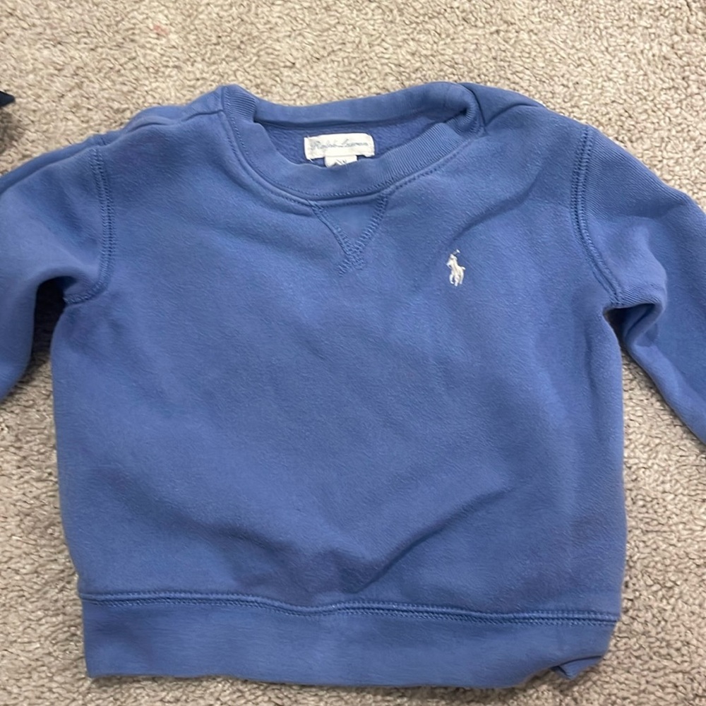 Light blue Ralph Lauren sweatshirt size 24 m